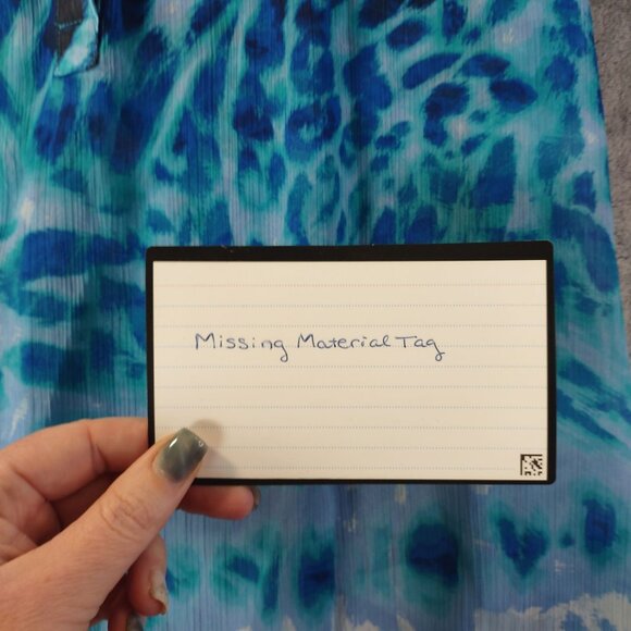 Christopher & Banks Womens Top Large Blue Ombre Animal Print Blouse Sheer Vibe - Picture 6 of 8